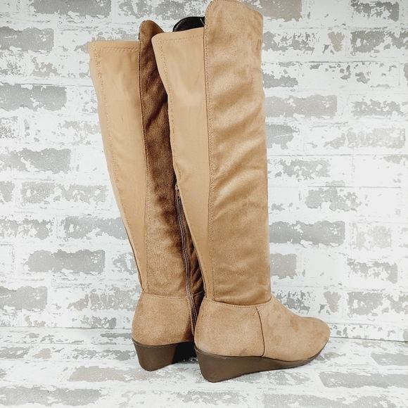 New CL by Chinese Laundry Light on Over-The-Knee Wedge Boot D976 - Picture 8 of 15